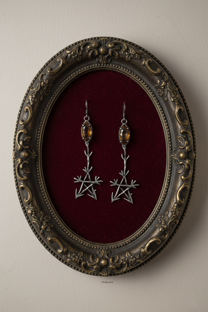Wild pentagram earrings
