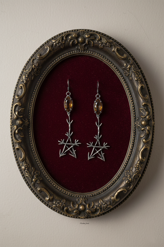 Wild pentagram earrings